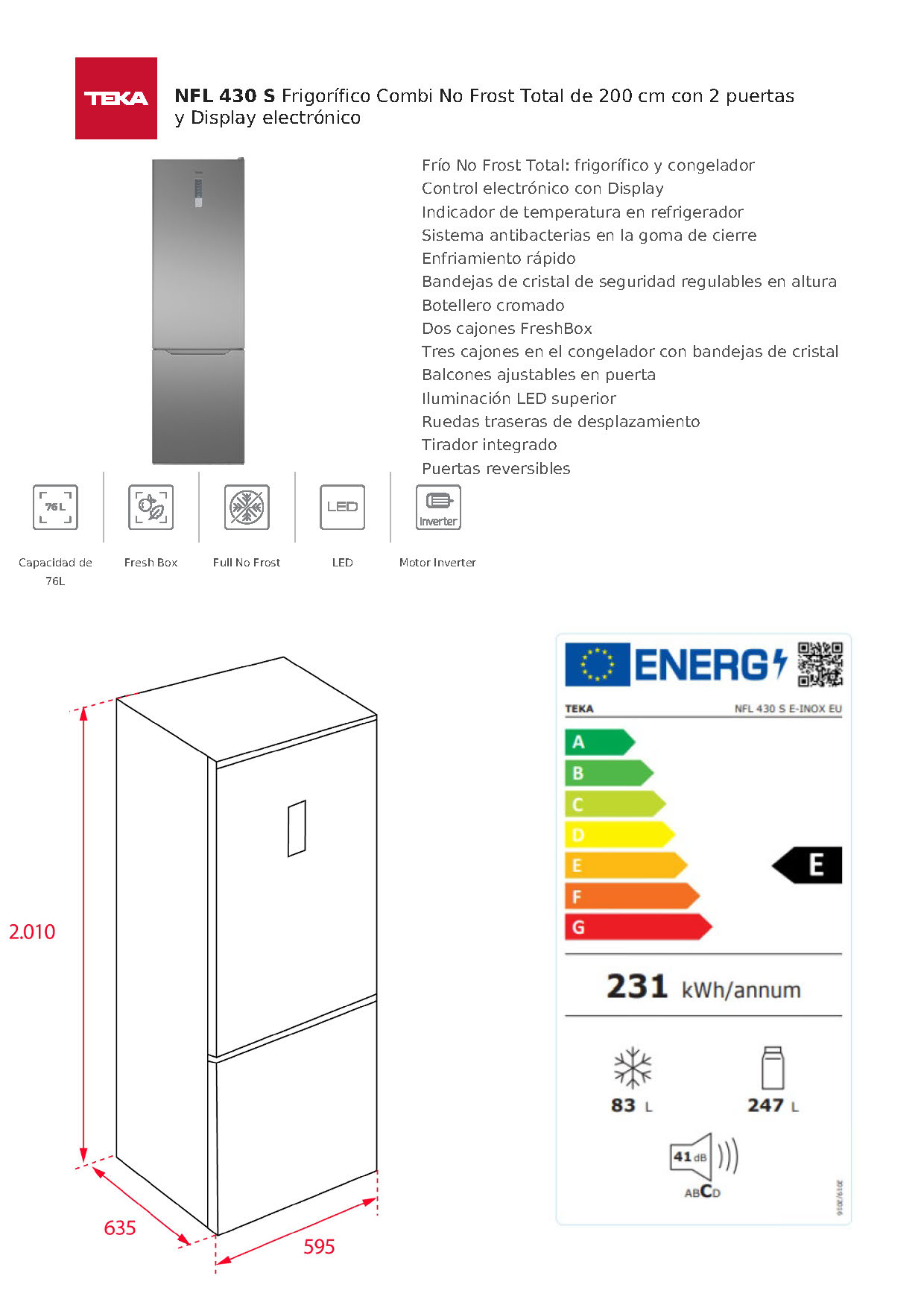 COMBI TEKA NFL4300 - Imagen 4