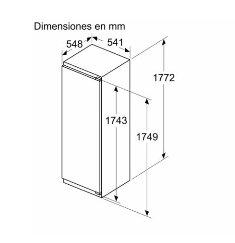 FRIGORÍFICO INTEGRABLE BALAY 3FIE734S 310 L, Clase E - Imagen 2