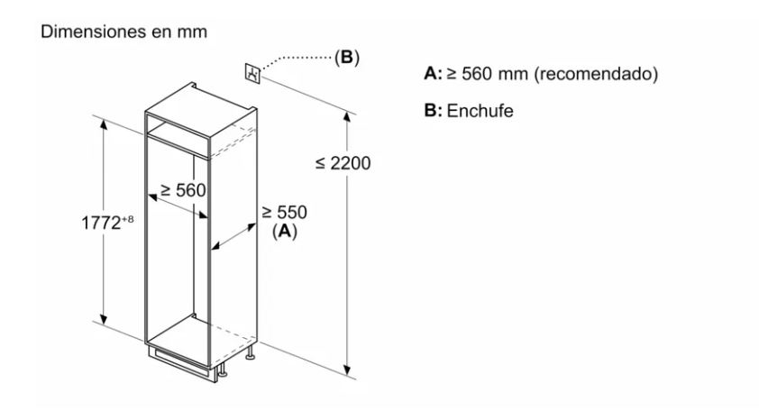FRIGORIFICO COMBI INTEGRABLE BALAY 3KIE734F – 260 L, NoFrost, 35 dB, Clase E - Imagen 4