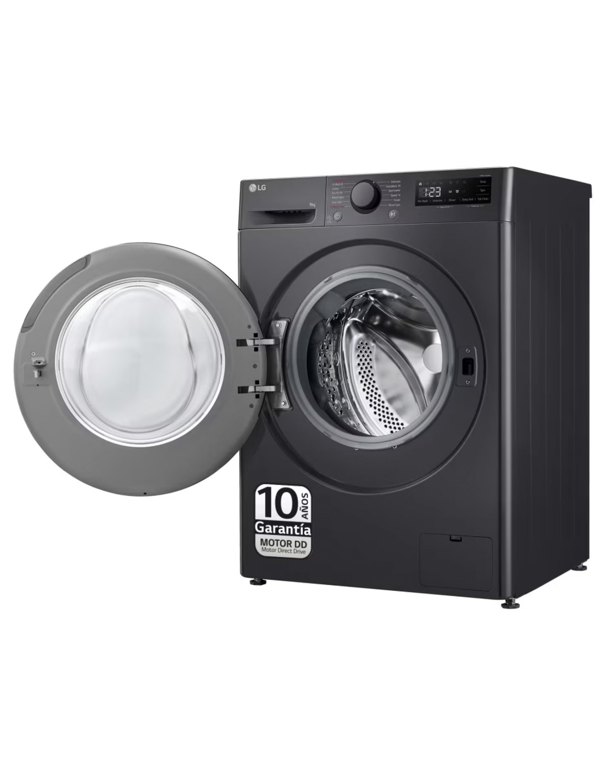 LAVADORA L.G. F4WR5009A6M 9/KG INOX DARK 1400/RPM VAPOR - Imagen 4
