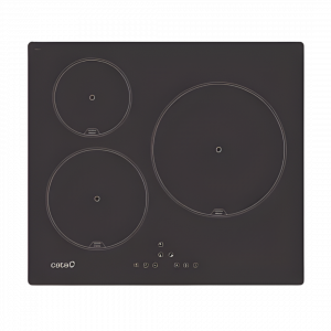 Placa de inducción digital Cata IB6303BK/A 3 fuegos, bisel, Potencia 7100W