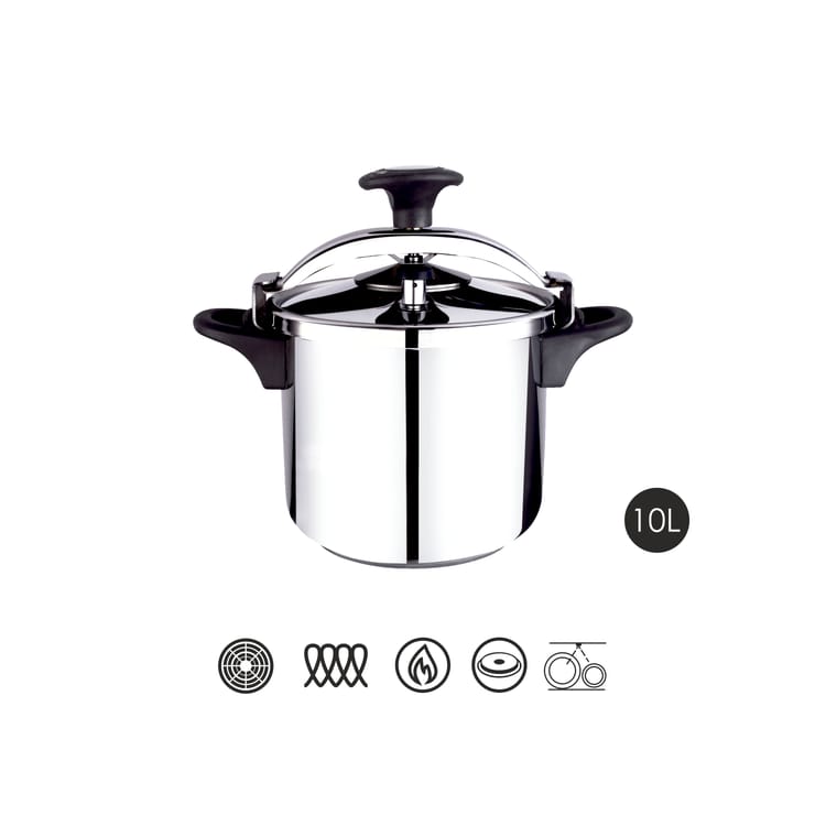 Olla express Clásica 10, olla expres de acero inoxidable, 10 litros (N) - Imagen 5