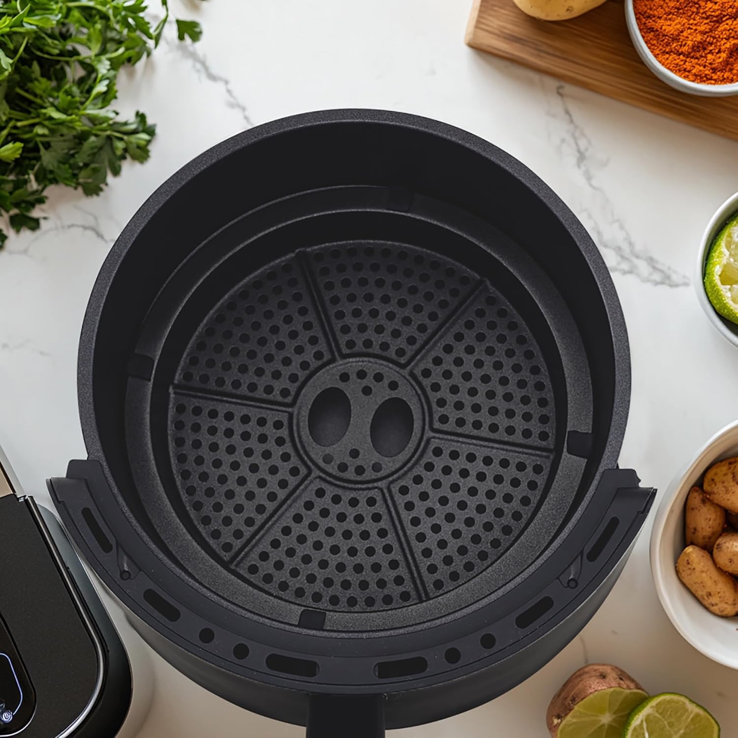 JUANITA®Freidora de aire - JUANITA EyeFire Black, 1500 W, JEFB12005 - Imagen 4