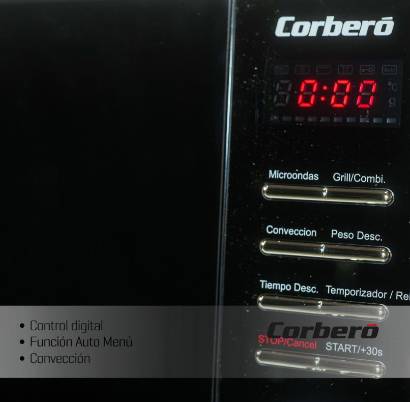 MICROONDAS CORBERÓ CMICM9023DCB - 23 L - Imagen 4