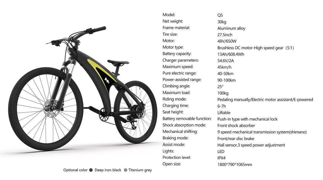 BICICLETA ELÉCTRICA Q5 27,5″ - Imagen 3