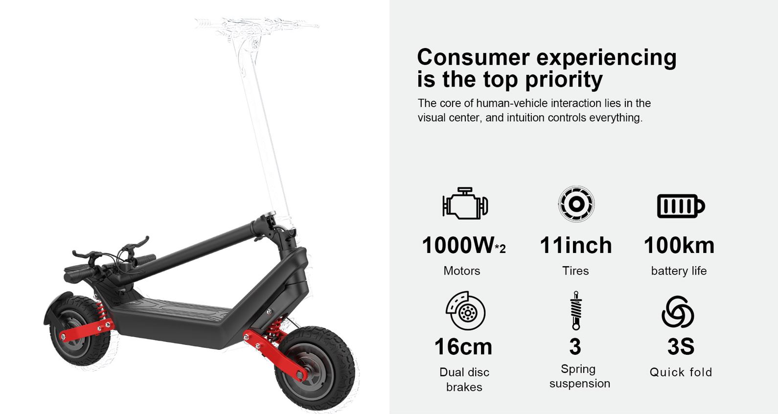 PATINETE ELÉCTRICO X10 Dual Motor 2×1200 W - Imagen 2