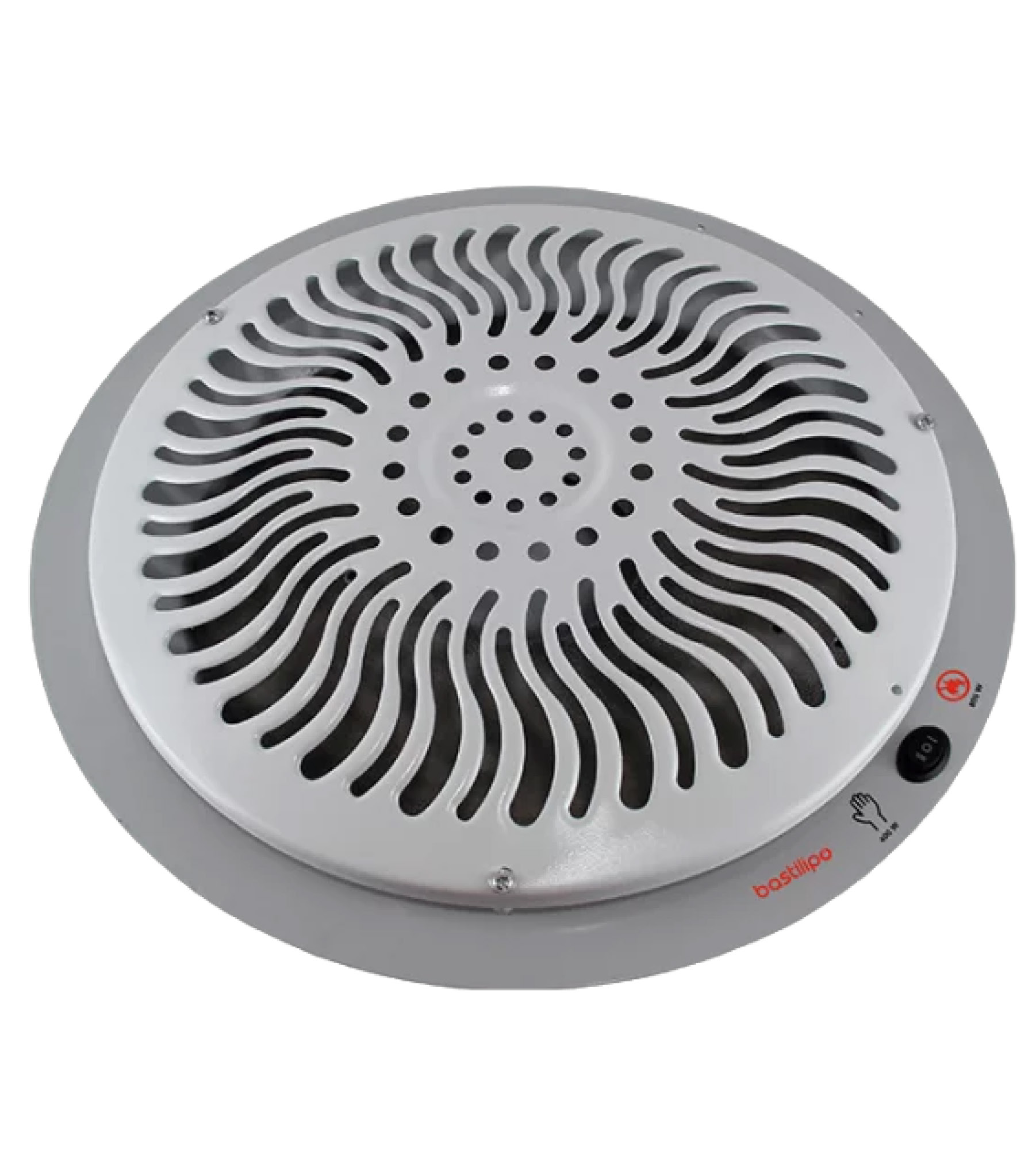 BASTILIPO, B-800, Brasero de seguridad, bajo consumo por calor negro, 400W/800W, conexión 3m, sistemas ThermAL Disc y Sistema Black Diode