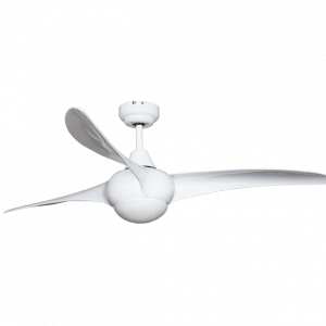 BASTILIPO, CAPRI  BLANCO LED, Turbo efficient Comfort Air, ventilador techo con mando a distancia, 60W, luz LED , 3 palas, 132 cm
