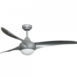 BASTILIPO, CAPRI TITANIO LED, Turbo efficient Comfort Air, ventilador techo con mando a distancia, 60W, luz LED , 3 palas, 132 cm