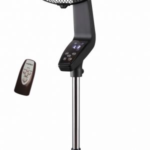 BASTILIPO, COIN BLACK, ventilador de pie con mando a distancia, 50W, base redonda, gama premium