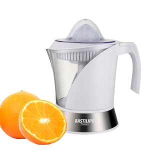 BASTILIPO, EX-40B, exprimidor de 40W con jarra de 1 litro, color blanco/acero