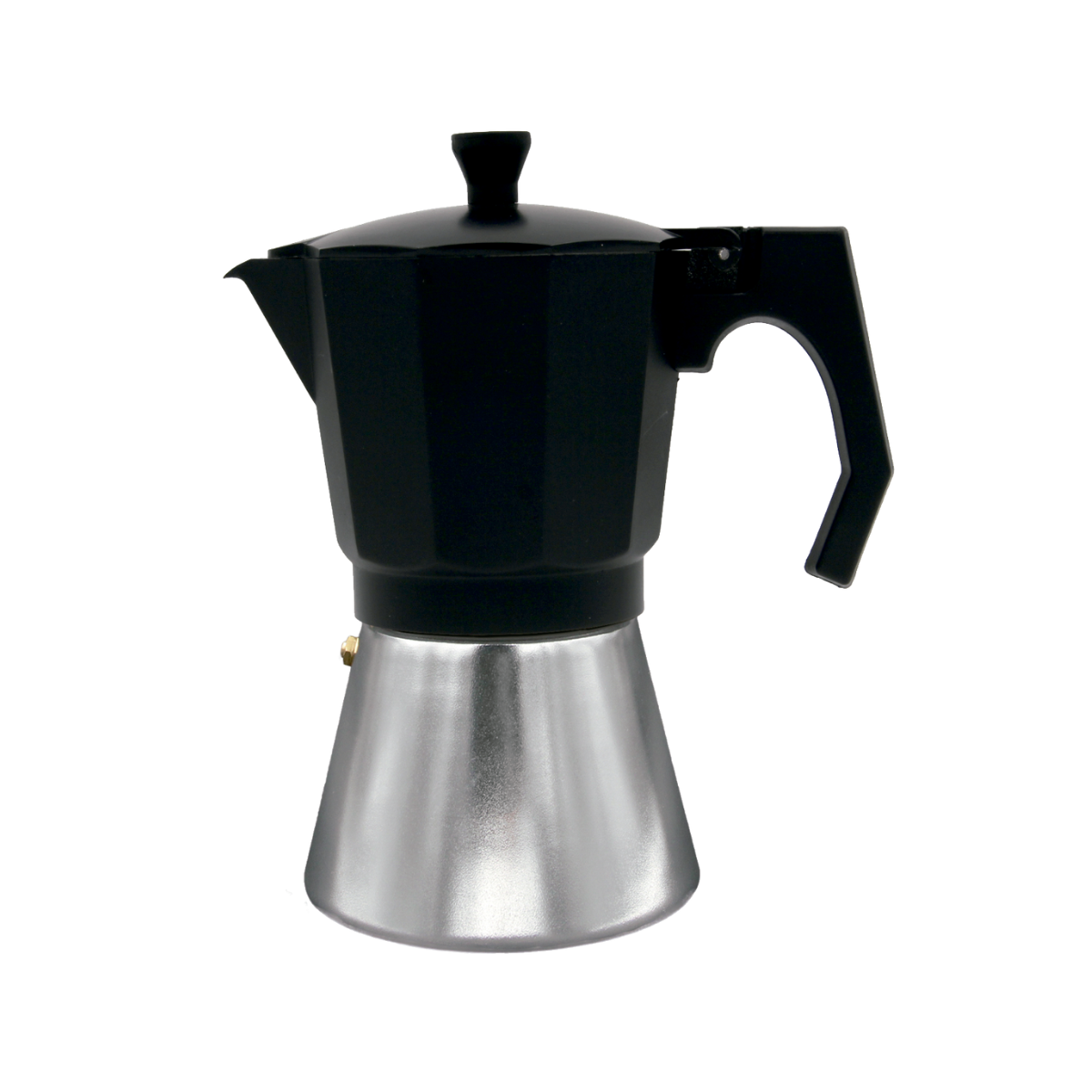 BASTILIPO, MOKKA INDUCCION 9N, cafetera italiana de aluminio de 9 tazas, color negro