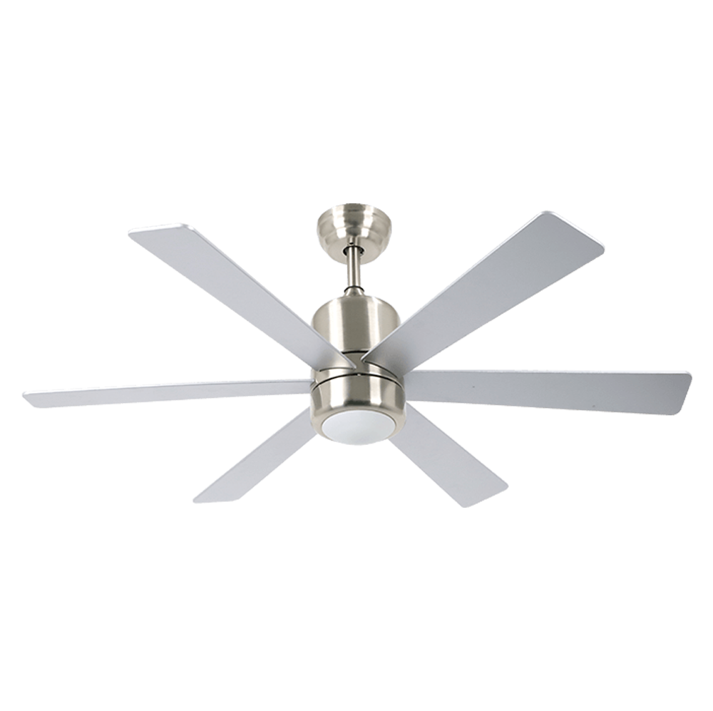 BASTILIPO, MONACO NIQUEL LED, Ventilador de techo LED con mando a distancia, 60w, 122cm