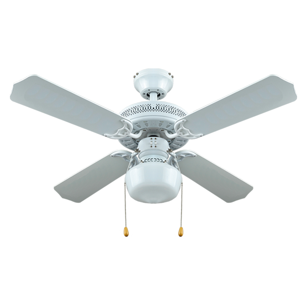 BASTILIPO, NERJA, Ventilador de Techo con Luz E27, 50 W, Blanco, 105x42cm