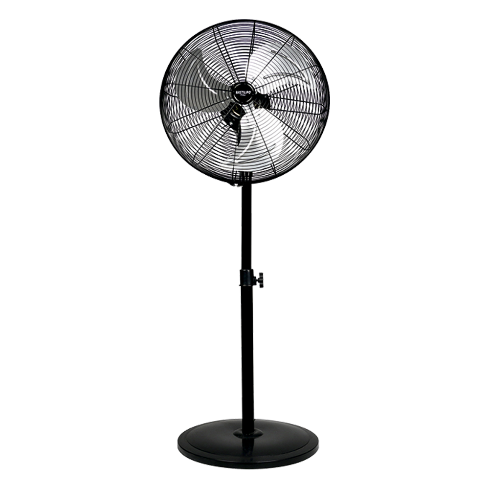 BASTLIPO, TARIFA, ventilador industrial de pie de 45 cm, 3 velocidades, cabezal oscilante, 90W, color Negro