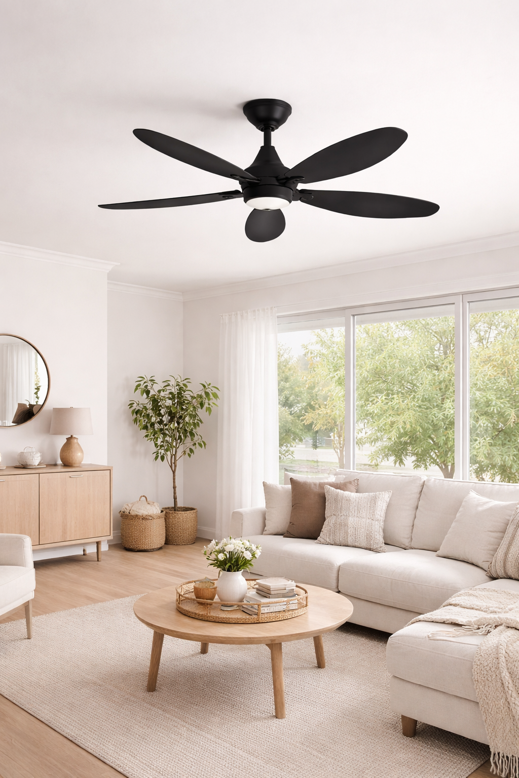 Ventilador Dc Tobarra 18w Negro 5aspas 6vel.132d ABRILA - Imagen 2