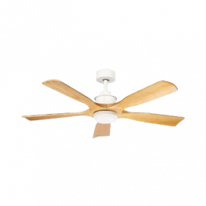 Ventilador Dc Letur 18w Blanco/haya 5aspas ABRILA