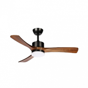 Ventilador Dc Hellin 18w Negro/roble 3aspas ABRILA