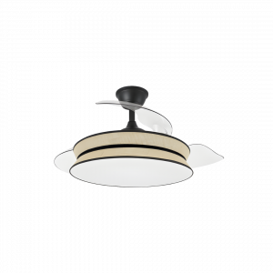 Ventilador Decor 72w Negro/natural Negro ABRILA