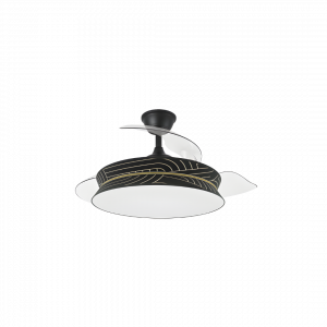 Ventilador Decor 72w Negro/negro Plata ABRILA