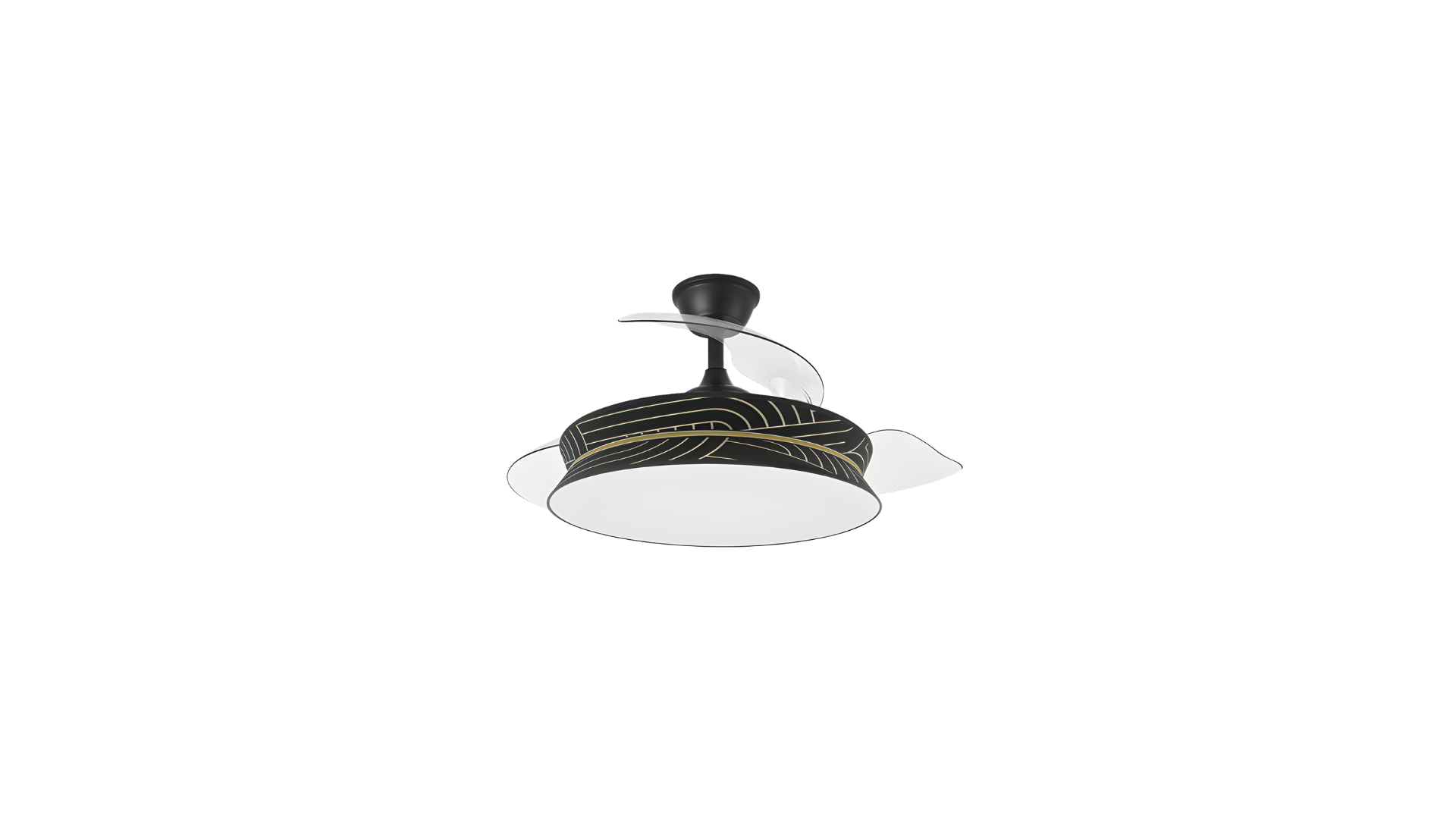 Ventilador Decor 72w Negro/negro Plata ABRILA
