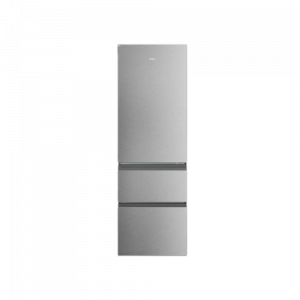 Frigorífico Combi Haier HTR3618CNMG 3D - 185x60cm, Clase C, Motor Inverter, Inox, 2 Cajones Congelador Direct Access