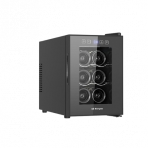 Vinoteca Orbegozo VT 640 - Capacidad 6 Botellas, 17 Litros, Control Táctil, Iluminación LED y Funcionamiento Silencioso