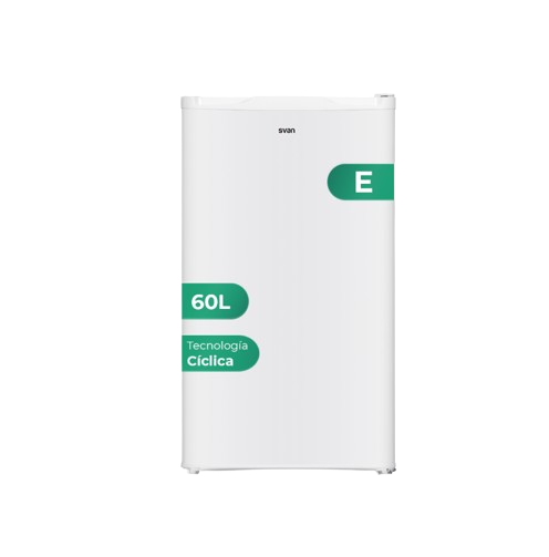 Congelador Vertical Svan SCV85502E - 60 Litros, Cíclico, Silencioso, Clase E, Altura 84.5 cm - Blanco