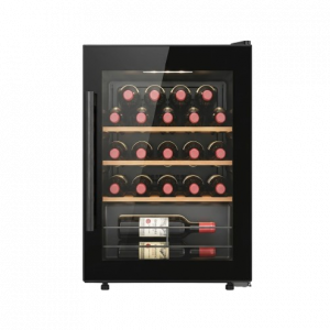 Vinoteca Candy DiVino CWC023 - Capacidad 23 Botellas, Estantes de Madera, Cristal Anti-UV, WiFi y Eficiencia Clase G