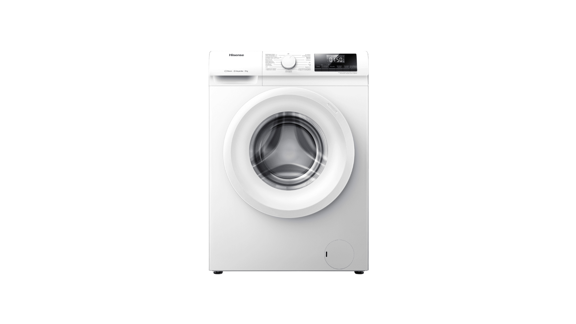 Lavadora Hisense Wfqp801419vm 8/kg 1400/rpm Vapor Inverter Y Clase A