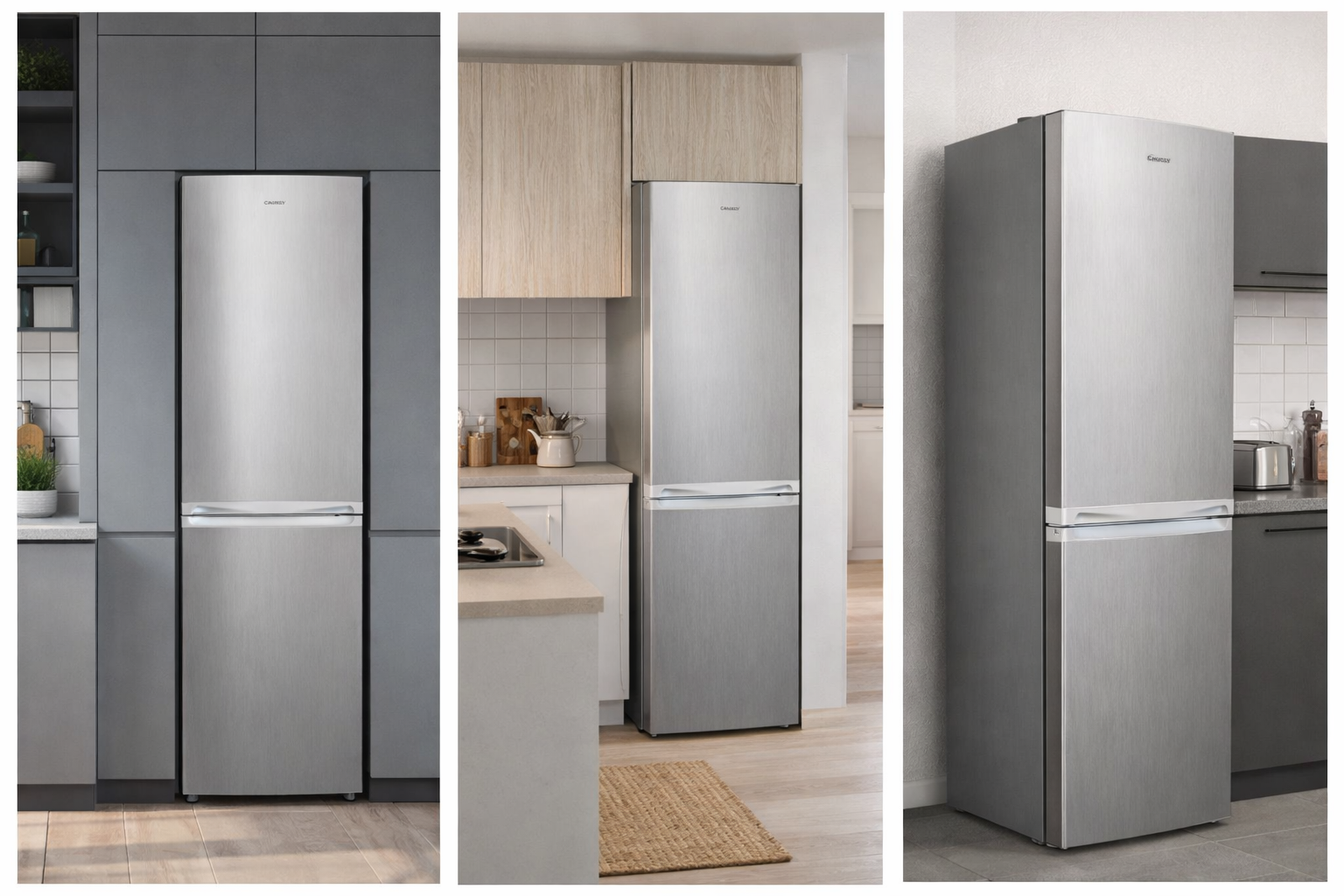 Frigorífico Combi Candy CCG1S518EX 252L Inox 180x55 Clase E - Imagen 2