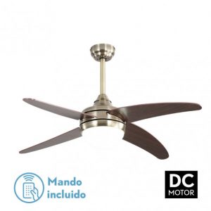 Ventilador de Techo 2xe27 Klod Cuero/cerezo