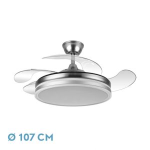 Ventilador Retractil Bayomo 59w 6980lm Niquel