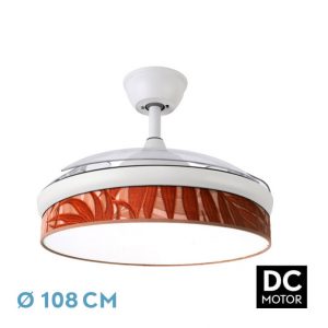 Ventilador Dc Moda Blanco/hoja Caldera 108d 3aspas