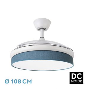 Ventilador Dc Moda 72w Blanco/azul 108d 3aspas