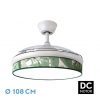 Ventilador Dc Moda Blanco/hoja Verde 108d 3aspas