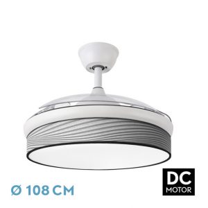 Ventilador Dc Moda Blanco/surco Gris 108d 3aspas