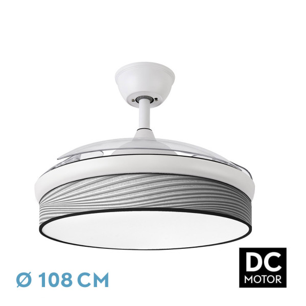 Ventilador Dc Moda Blanco/surco Gris 108d 3aspas