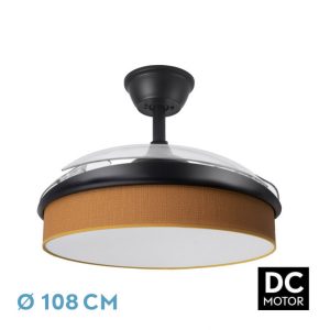 Ventilador Dc Moda 72w Negro/naranja 108d 3aspas