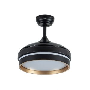 Ventilador Retractil Dc Nalon 48w Negro/oro 3aspas