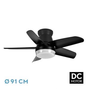 Ventilador de Techo Neutron Negro 5 Aspas