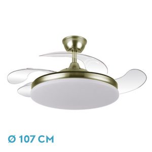 Ventilador Retractil Dc Tridente 59w Cuero