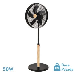 Ventilador De Pie Falcon Negro/haya