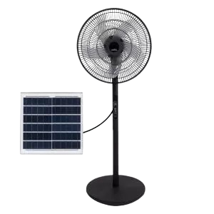Ventilador De Pie Solar Rialto Negro