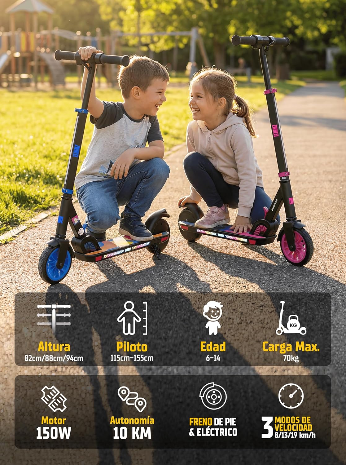 Patinete Eléctrico Z-Toy Rosa - Imagen 2