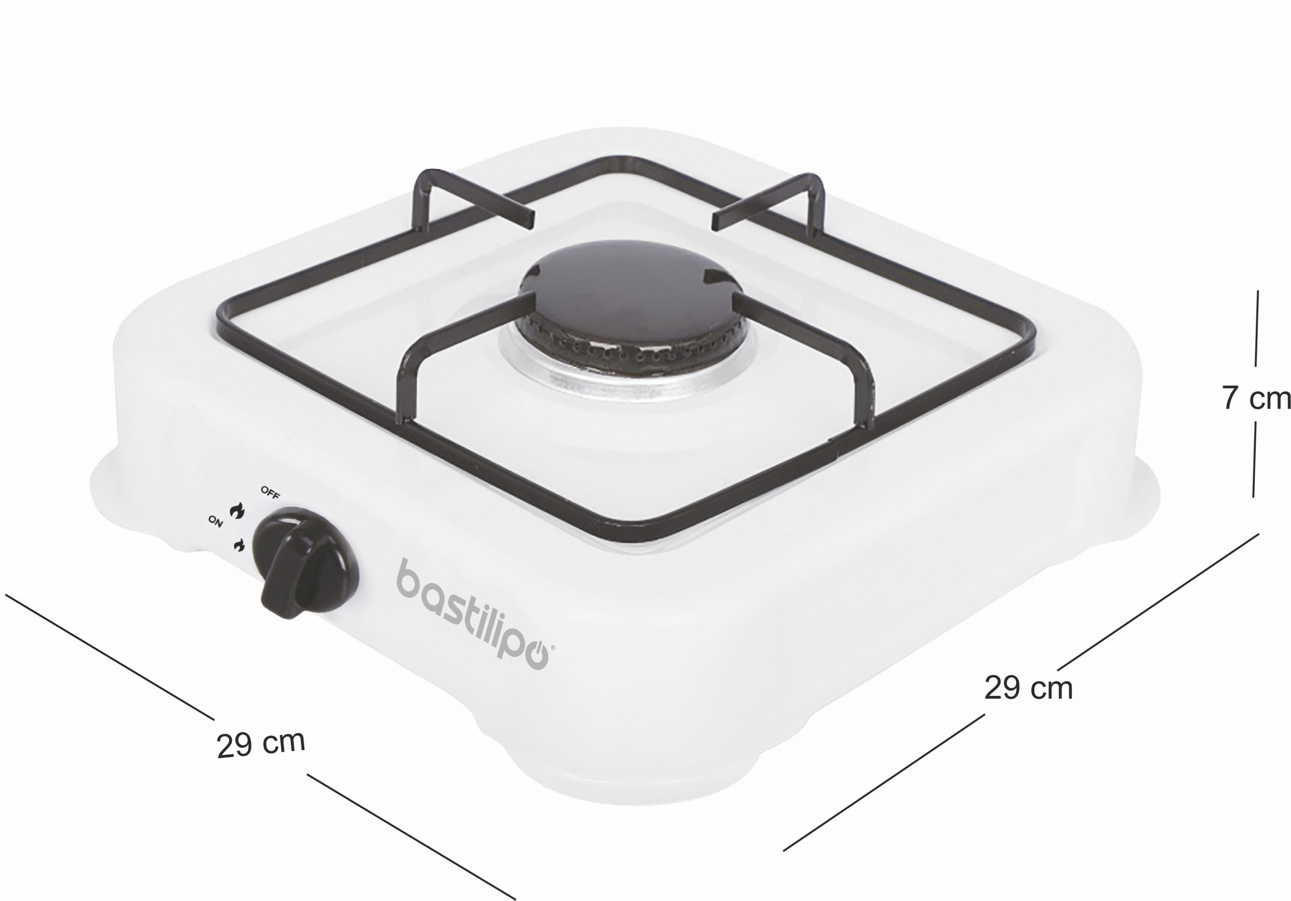 hornillo de gas portatil de un fuego, BASTILIPO CG-100 - Imagen 2