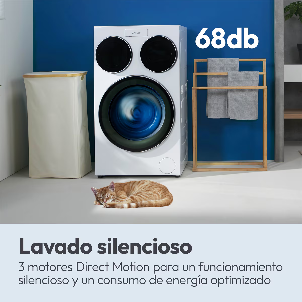 Lavadora Candy Multiwash MQD 410CBL9-37, 10+1+1 kg, 1400 rpm, 20 programas - Imagen 5