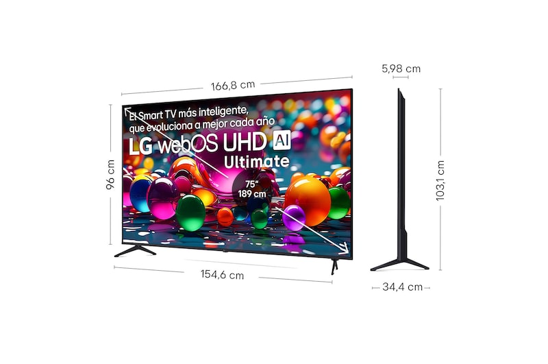 LG 75UT75006LC 75" | Smart TV 4K UHD, HDR10, WebOS 25 con Copilot y AI - Imagen 2