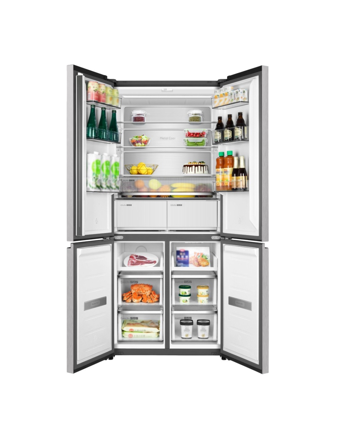 Frigorífico Cuatro Puertas Johnson JR4D1985ENX Inox No Frost - Imagen 2
