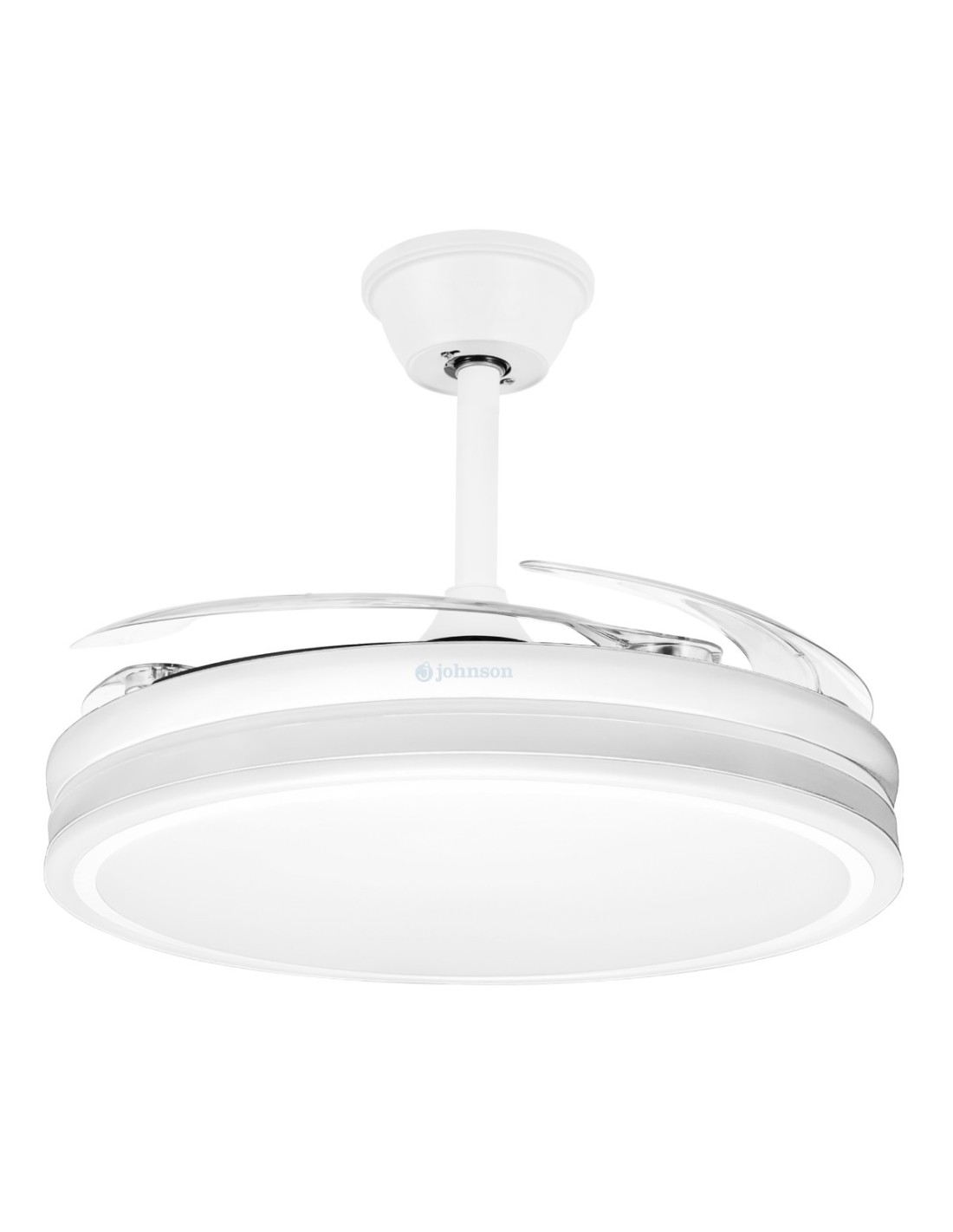 Ventilador de Techo con Aspas Ocultas Johnson VIRO42TCOMPACT Blanco LED Motor DC - Imagen 2